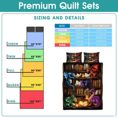 Reading dragon bedding sizing infographic