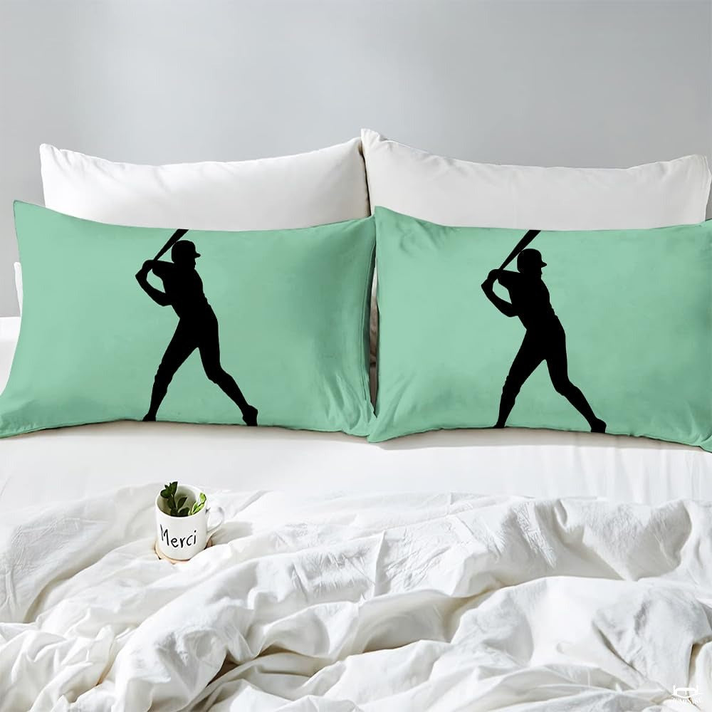 Softball Lover Teal Yellow Bedding – Stylish Sports Theme Comforter for Girls, Women & Teens, Perfect Softball Bedroom Decor in Twin/Queen/King