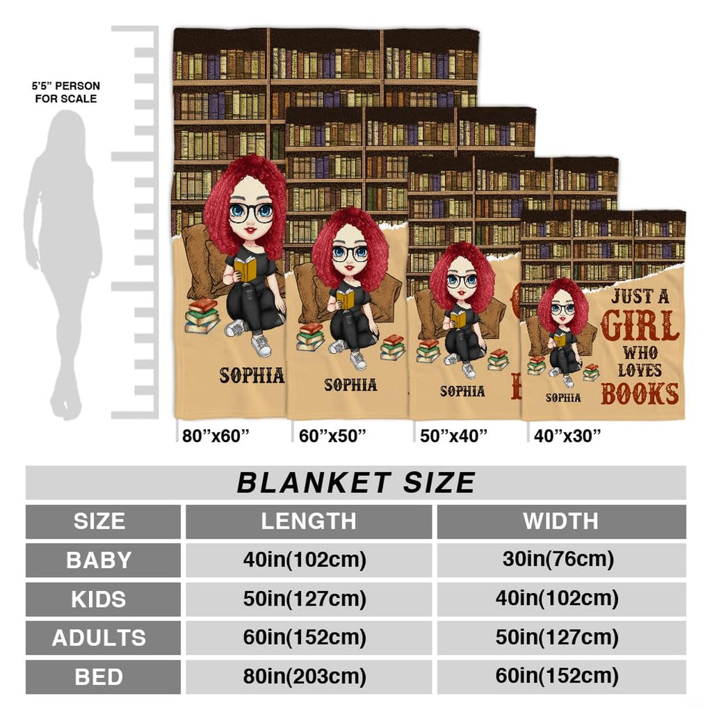 Folded view of book lover throw blanket highlighting vintage book spines and warm colors.