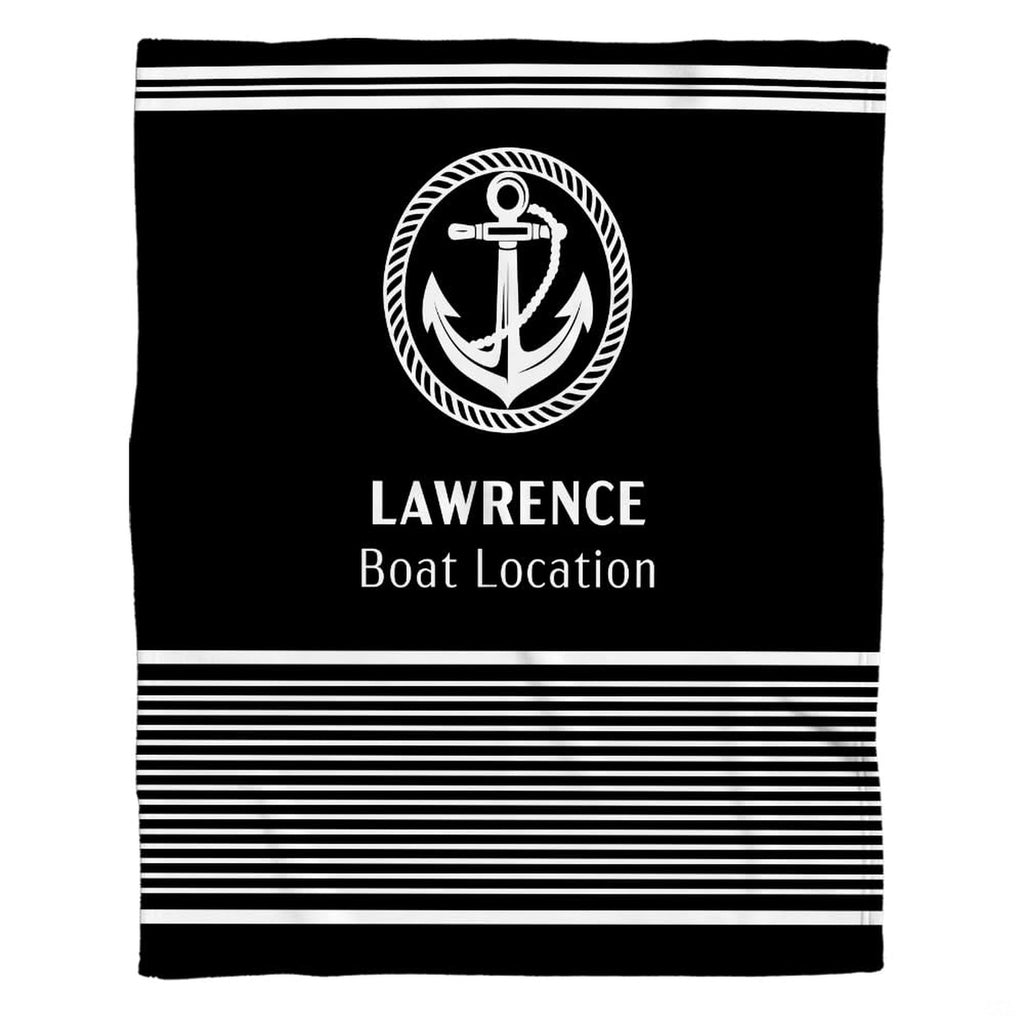 Flat graphic perspective showing the white anchor rope emblem and horizontal stripes.