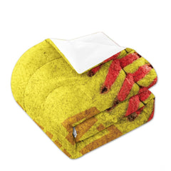 Softball Sports Theme Bedding Set – Bright Teal Yellow Comforter for Girls, Teens & Women, Cozy Decorative Softball Lover Bed Set Available in Twin, Queen and King Sizes