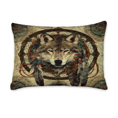 Custom Wolf Head Centered in Dreamcatcher Comforter