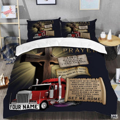 Custom Christian Faith Semi Truck in Front of Large Comforter