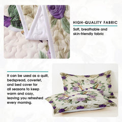 Purple hummingbird bedding detail infographic