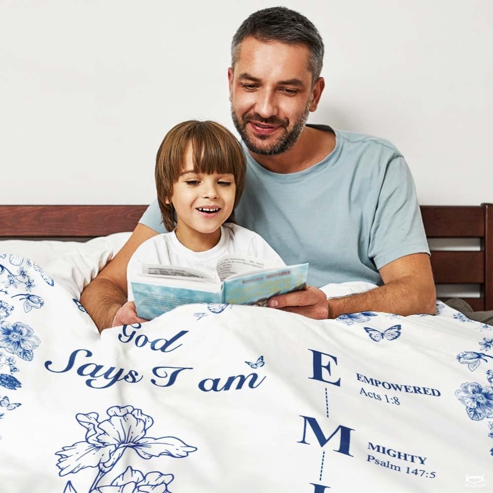 Custom Emily God Says I Am Blanket, Machine Washable