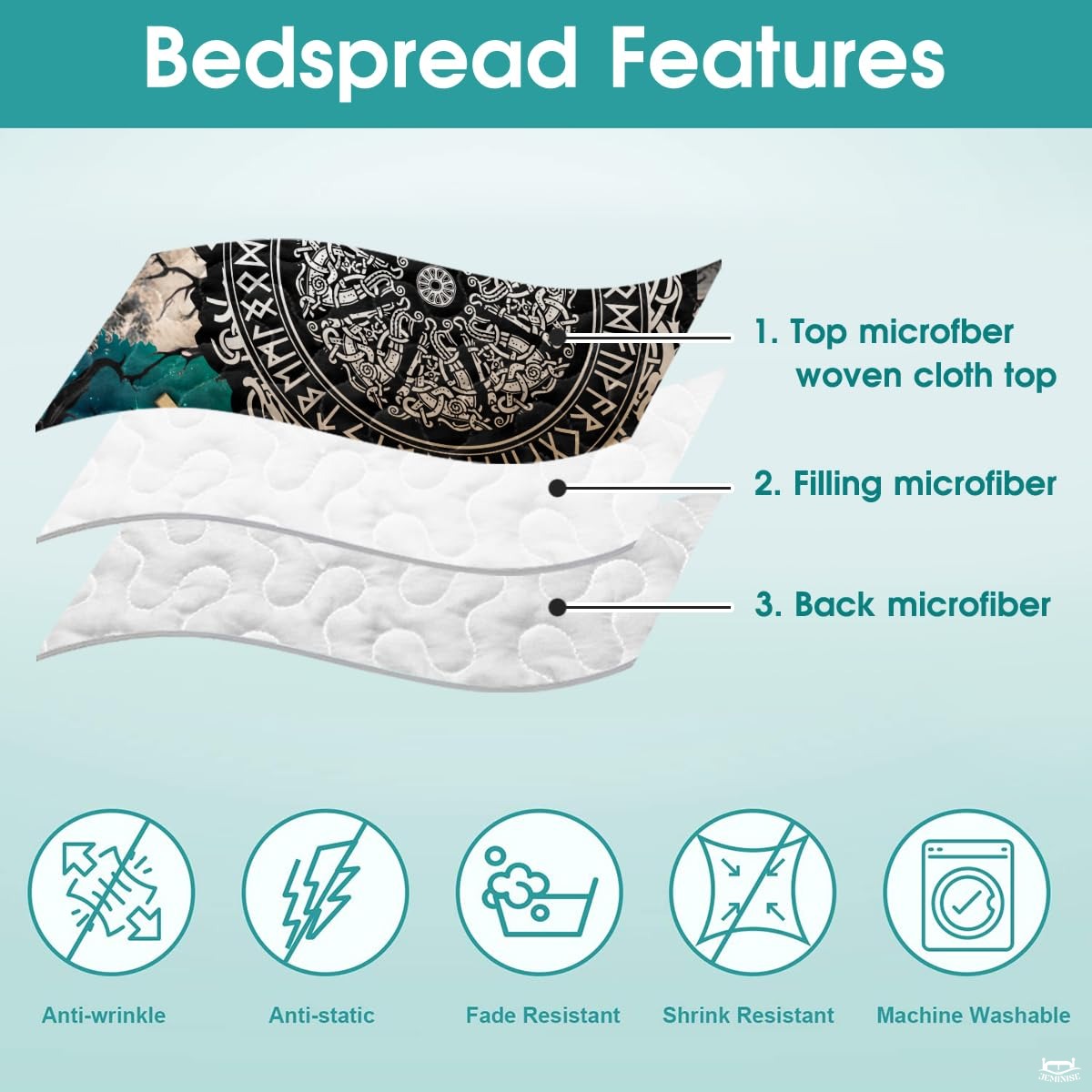 Personalized Viking Celtic Tree of Life Quilt Quilt Set - Viking Style