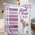 Botanical floral bedding set featuring twelve vintage watercolor blossoms arranged in an orderly grid.