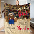 Jeminise Customized Reading Blanket for Book Lovers, Personalized Daughter Gift