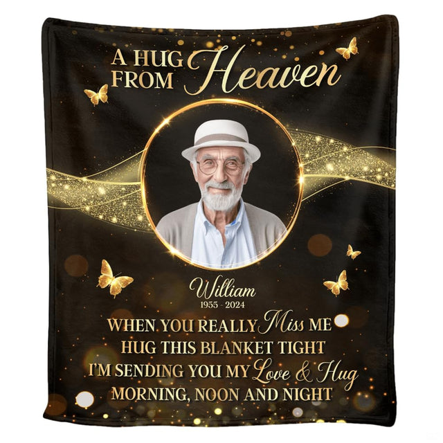 Golden bokeh sympathy throw blanket styled across a living room sofa