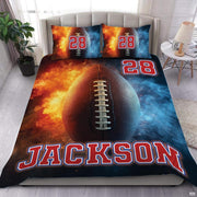Fire and Ice Football Clash Sports Bedding Set