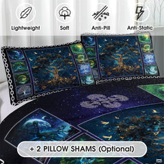 Personalized Celtic Tree of Life Yggdrasil Quilt Sets, Bedroom Decor