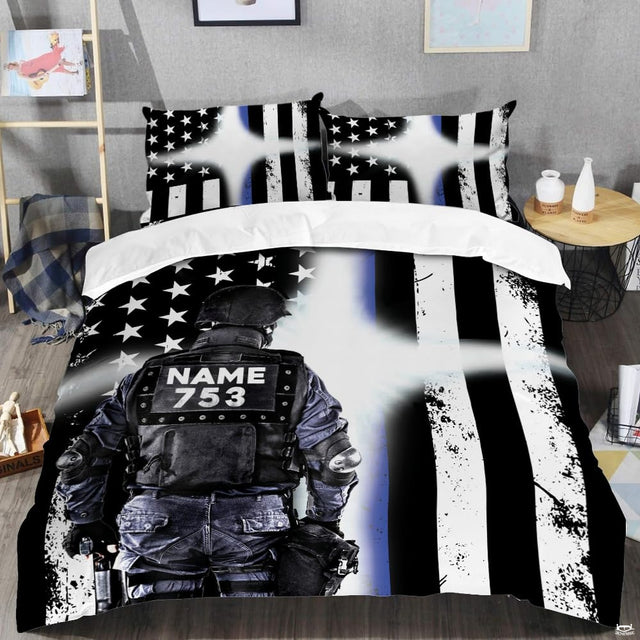Armored figure with helmet, pouches, white stars, weathered stripes, and subtle blue glow