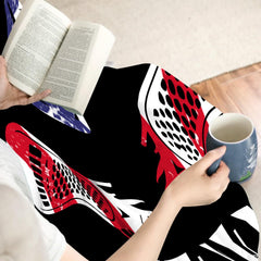 Dimension reference diagram for American flag lacrosse blanket