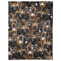 Cane Corso puppy dog breed blanket featuring an all-over photo collage pattern.