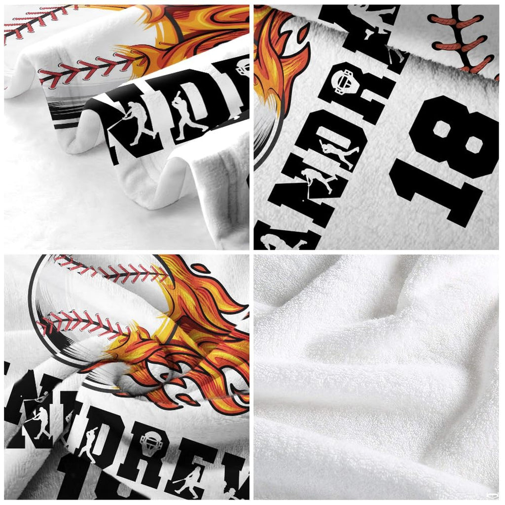 Complete orange bedding set double display decorated with baseball team artwork.