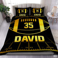 Custom Football Above Yard Lines Perspective Comforter