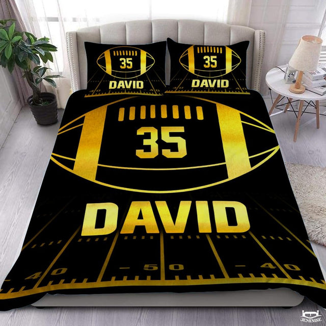 Custom Football Above Yard Lines Perspective Comforter