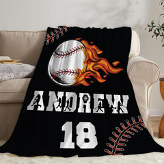 Close up of athletic typography with baseball player silhouettes on sports bedding artwork.