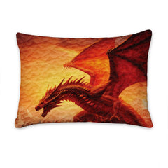 Custom Fantasy Dragon Perched on Volcanic Mountain Comforter