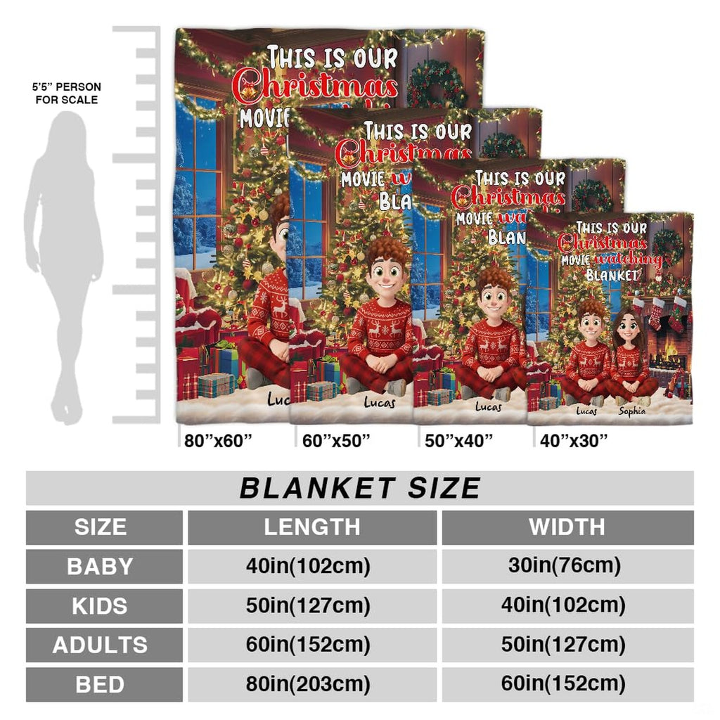 Couple Christmas fireplace holiday hearth blanket showing festive tree and mantel scene view 6