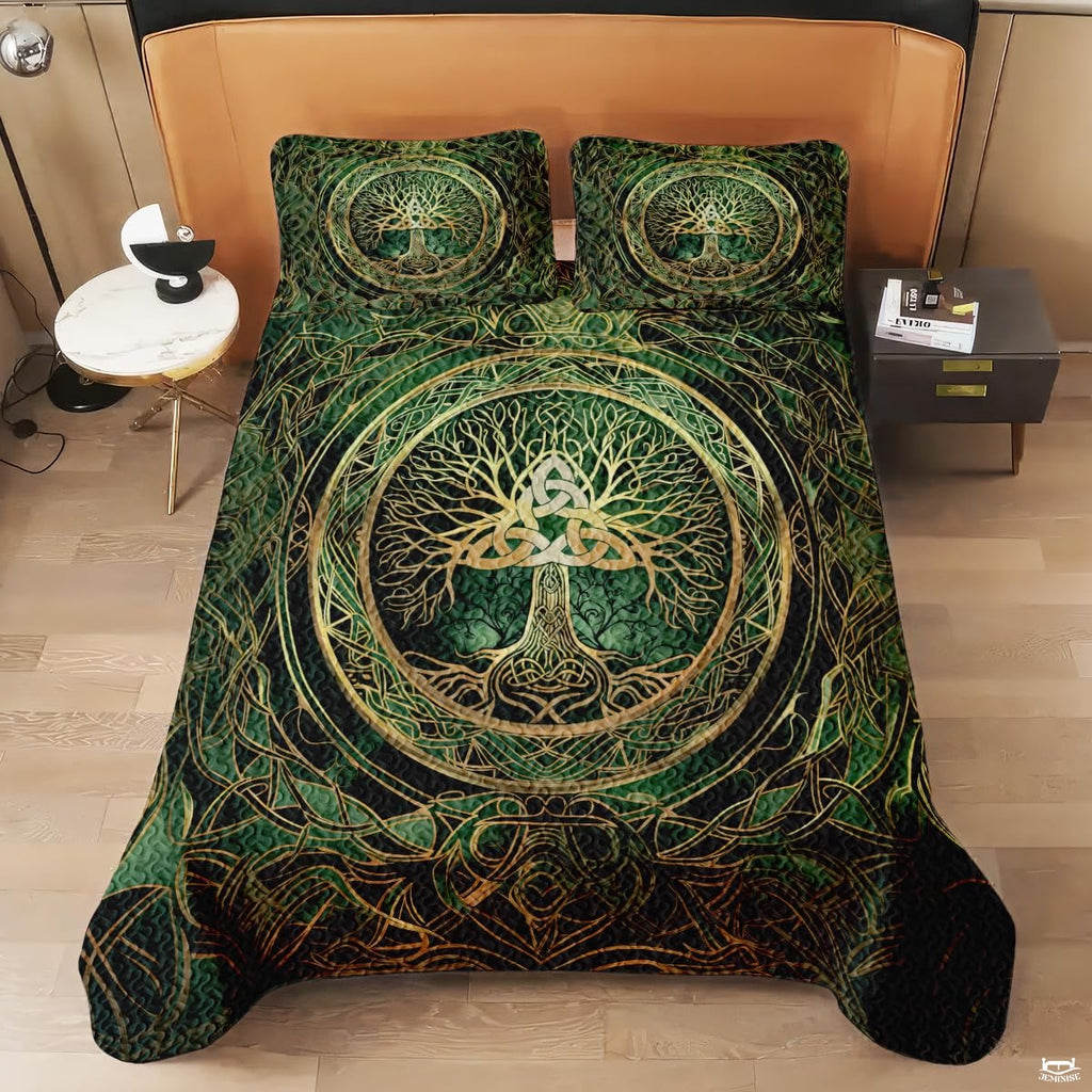 Personalized Celtic Tree of Life Yggdrasil Quilt Sets
