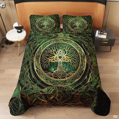 Personalized Celtic Tree of Life Yggdrasil Quilt Sets