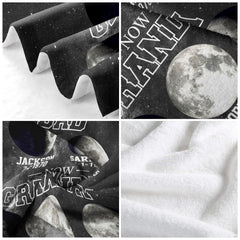 First dad now grandpa moon phase celestial blanket showing lunar discs on starry cosmos view 6