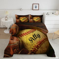 Softball Fan Bedding Set – Stylish Teal Yellow Sports Comforter for Girls, Women, Teens, Perfect Softball Room Decor, Available in Twin/Queen/King Sizes