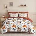 Pamnest Twin Halloween Comforter Set with Sheets, 5 Pieces Mystic Bedding